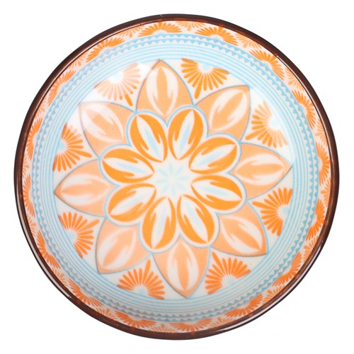 MOROCCAN DECO CERAMIC PINCH BOWL 10X2.5CM 12 ASSTD 1pc