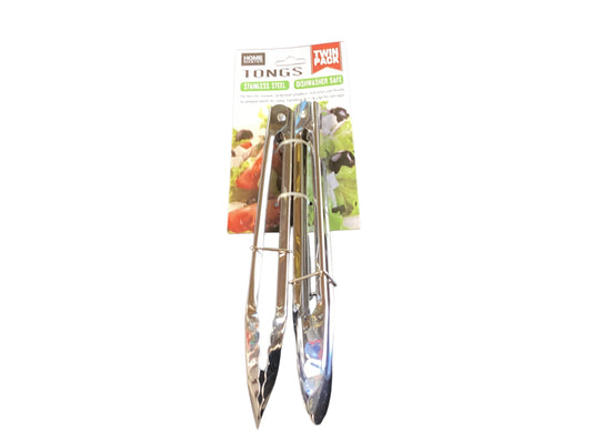 Stainless Steel Tongs 21.7cm 2pk