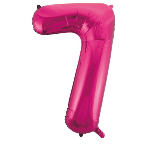 34inch Decrotex Foil Balloon Number Magenta #7 Pack 1 NIS Packaging & Party Supply