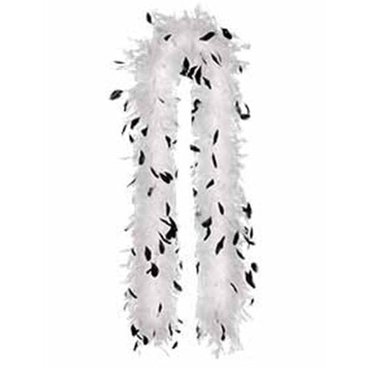 FEATHER BOA BLACK AND WHITE 1.82m