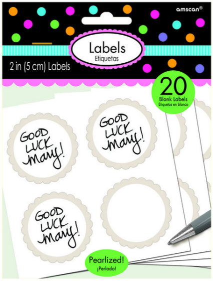 LABELS SCALLOPED - WHITE 20pk