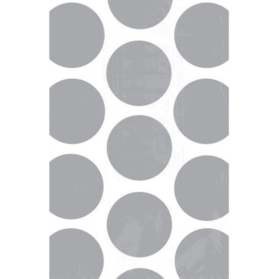 PAPER BAG POLKA DOT SILVER 10pk