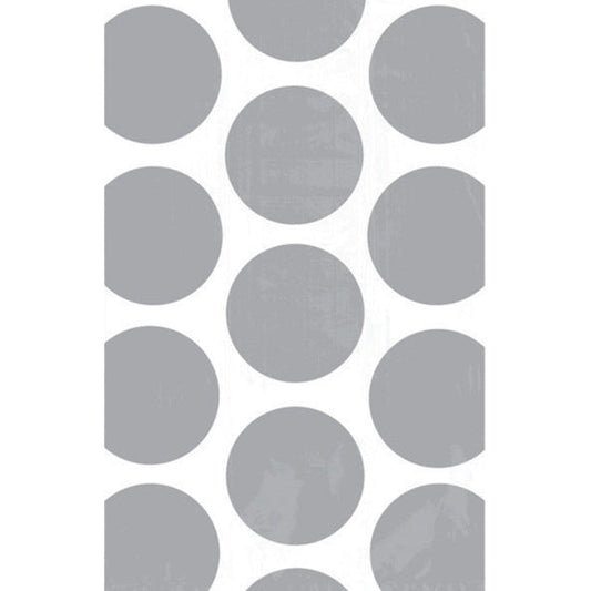 PAPER BAG POLKA DOT SILVER 10pk