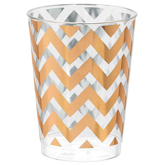 PREMIUM CHEVRON ROSE GOLD 295ML TUMBLER 20pk