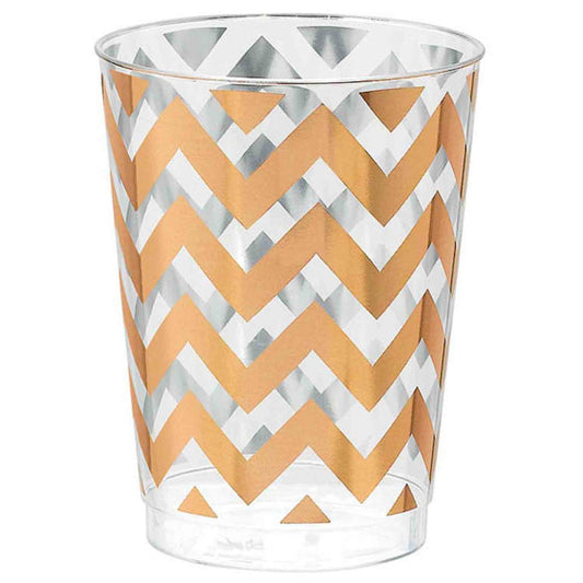 PREMIUM CHEVRON ROSE GOLD 295ML TUMBLER 20pk