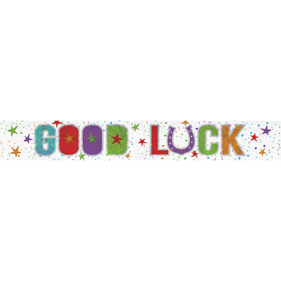 BANNER HOLOGRAPHIC GOOD LUCK 2.7m 1pc
