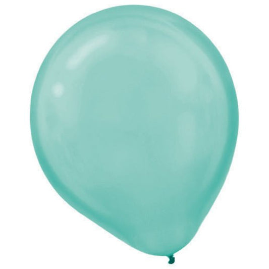 LATEX BALLOONS PEARL 30CM 15CT ROBIN'S-EGG BLUE