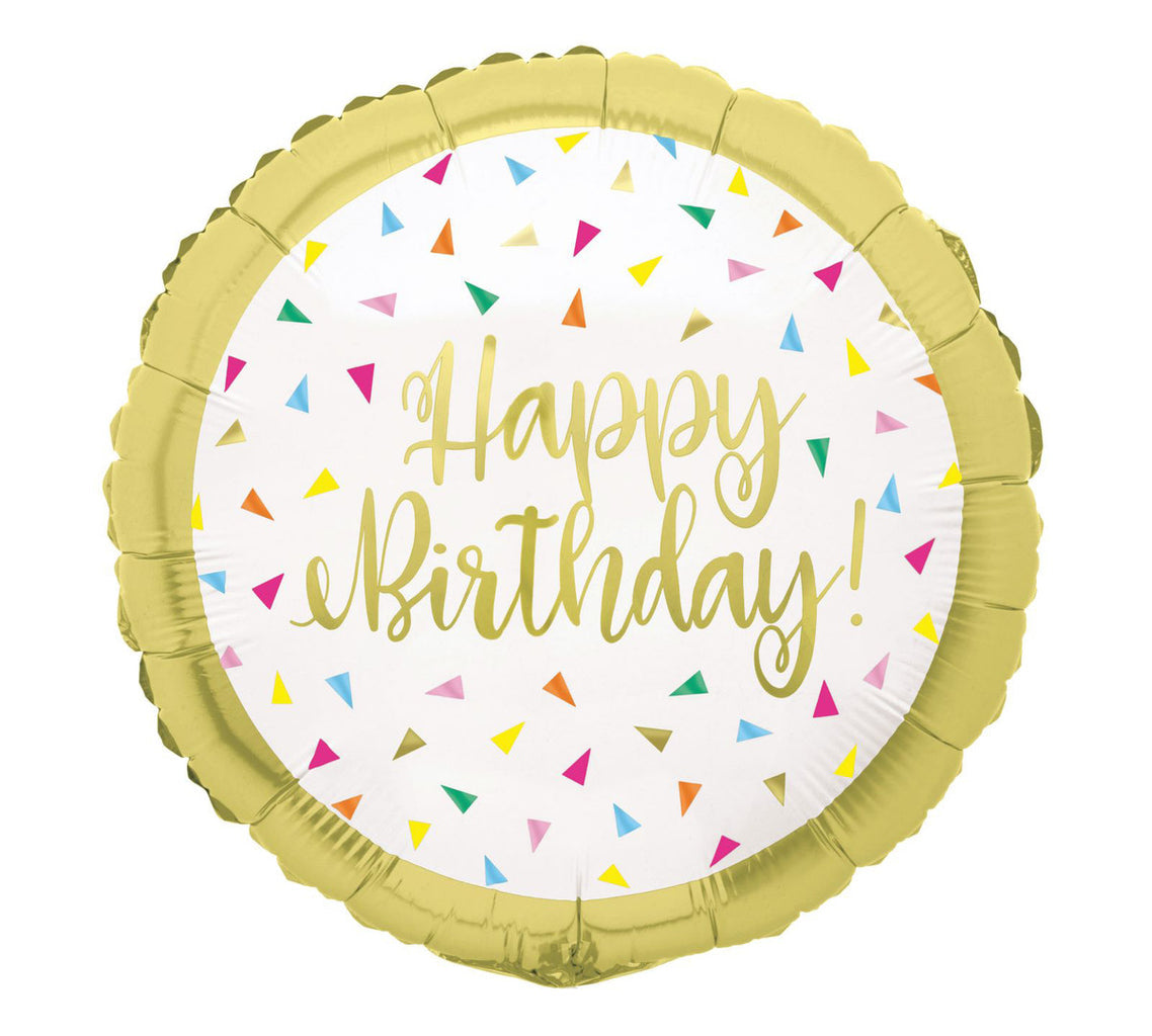Bright Triangle Birthday Foil Balloon 43cm (17")