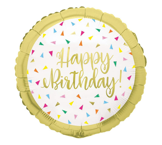Bright Triangle Birthday Foil Balloon 43cm (17")