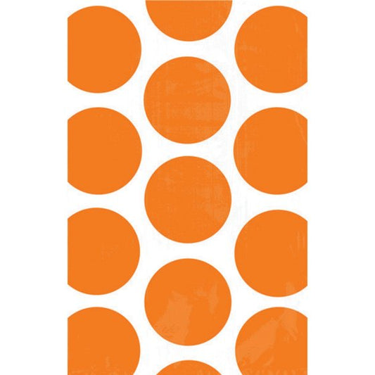 PAPER BAG POLKA DOT ORANGE 10pk