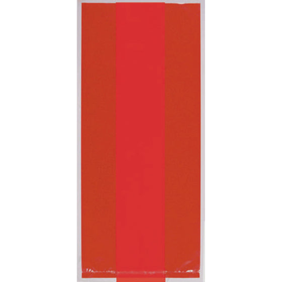 CELLO PARTY BAGS SMALL - APPLE RED 25PK