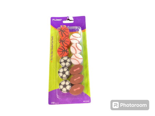 12 Erasers Kids Party Favour