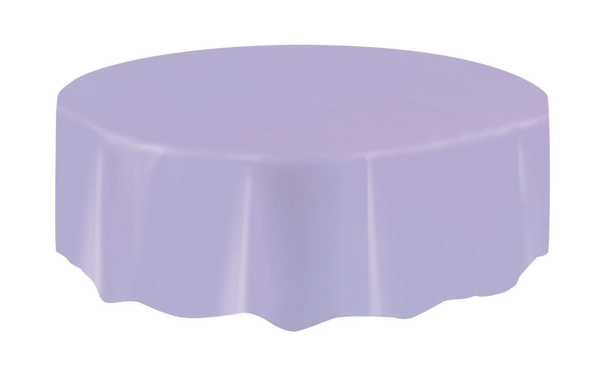 Lavender Unique Plastic Tablecover Round 213cm Diameter (84")