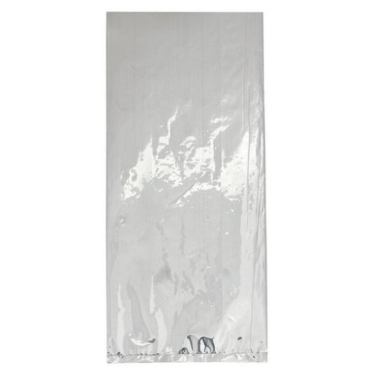 CELLO PARTY BAGS SMALL - SILVER 25pk 24cm x 10cm
