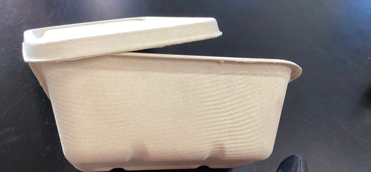 Natural Sugarcane Takeaway Container 750ml with lid 50pcs