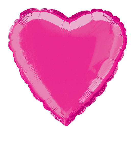 HOT PINK HEART 45CM (18") FOIL BALLOON 1pc