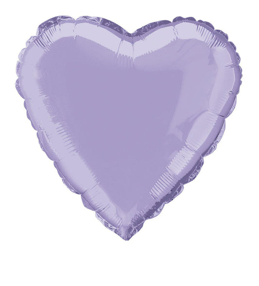LAVENDER HEART 45CM (18") FOIL BALLOON