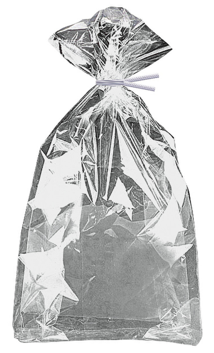 10 Metallic Silver Cello Bags 28CM H X 13CM W (11" X 5")