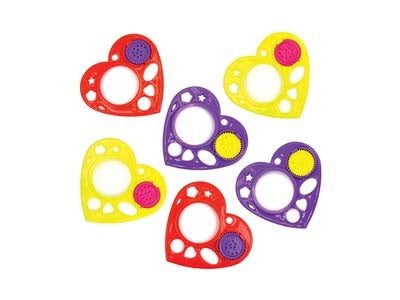 HEART STNCL Party Favour 6pcs
