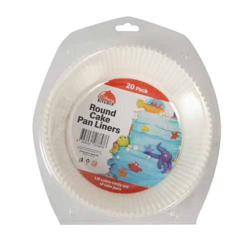 Cake Pan Liner Round Pk20