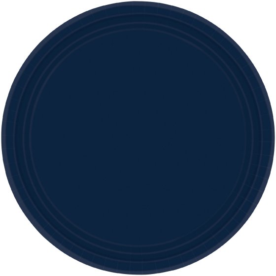 PAPER PLATES 23cm/9" ROUND Navy Blue 20pk