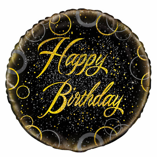 Glitz Gold Happy Birthday 45cm (18") Foil Balloon