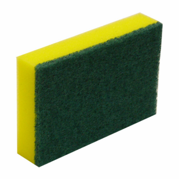 Commercial Green and Gold Sponge Scourer 75X100  10pk