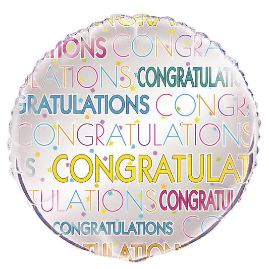 CONGRATS STAR FOIL BALLOON  45CM (18")