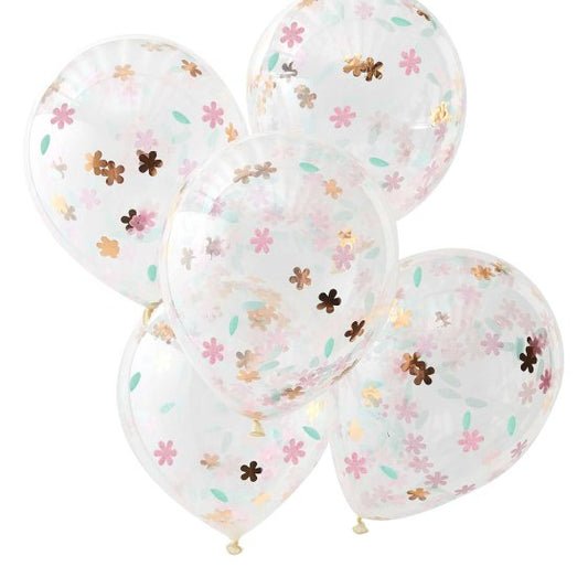 DITSY FLORAL CONFETTI 30CM BALLOONS 5pk