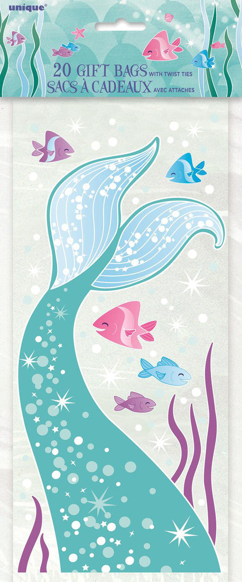 MERMAID 20 CELLO BAGS 28CM H X 13CM W (11" X 5")