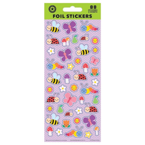 Sticker Sheet CUTE BUGS 88 Stickers 2 sheets
