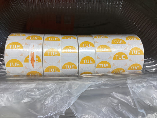 Lable /1000 per roll - Tue Round