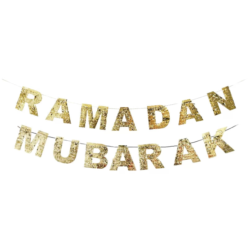 Ramadan Mubarak Tinsel Bunting 4m 1pc