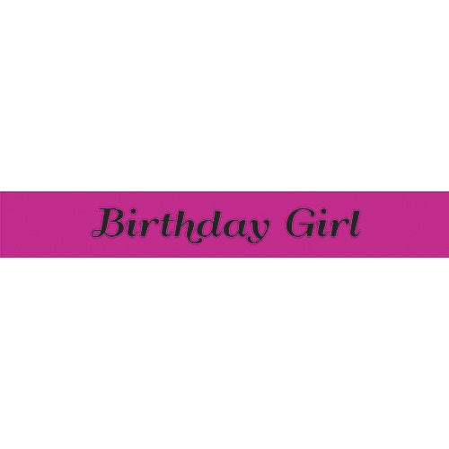 Pink Birthday Girl Sash 1pc