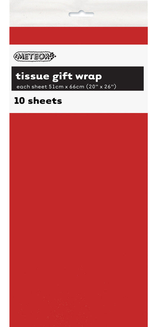 10 TISSUE SHEETS - RED