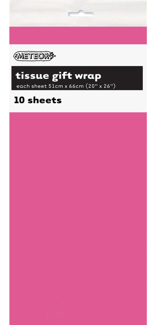 10 TISSUE SHEETS - HOT PINK