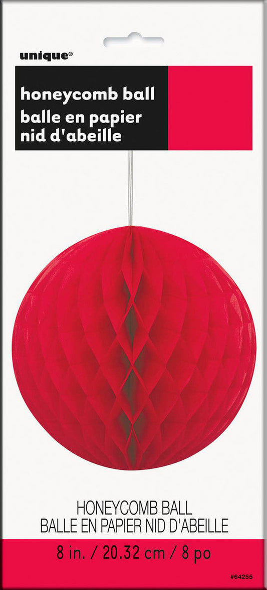 HONEYCOMB BALL RUBY RED 20CM (8")