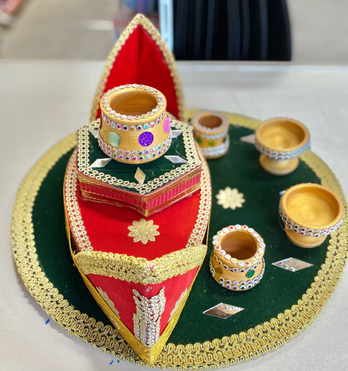 Wedding Decoration Handmade Thali 1pc
