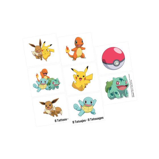 POKEMON CLASSIC Tattoos 8pk