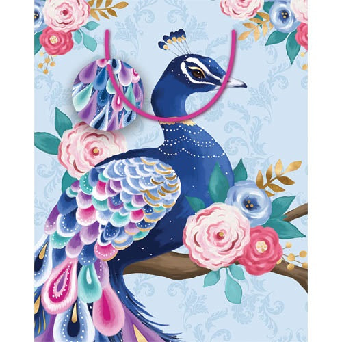 FSC MIX Gift Bag Large PEACOCK 1pc