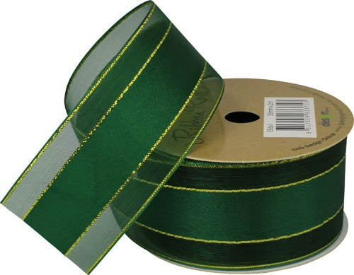 Ribbon Roll Organza 38MMX2M Dark GREEN 1pc