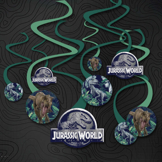 JURASSIC INTO THE WILD SPIRAL SWIRLS HANGING DECORATIONS