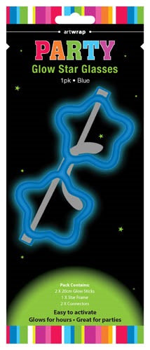 Blue Glow Star Glases 1pk