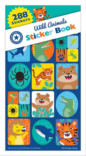 Sticker Book 288 WILD ANIMALS