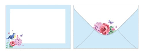 ENVELOPE SML 10PK BLUE BIRDS