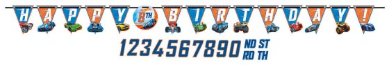 HOT WHEELS Wild Racer Jumbo Add-An-Age Letter Banner
