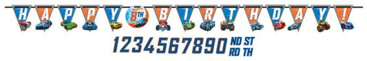 HOT WHEELS Wild Racer Jumbo Add-An-Age Letter Banner