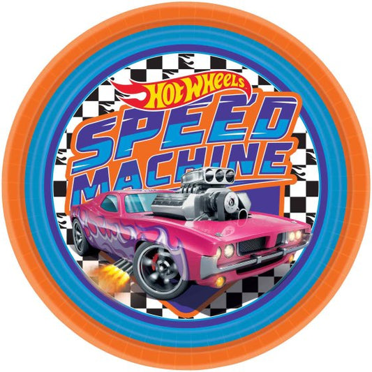 HOT WHEELS 23CM PAPER PLATES FSC Npc 8pk