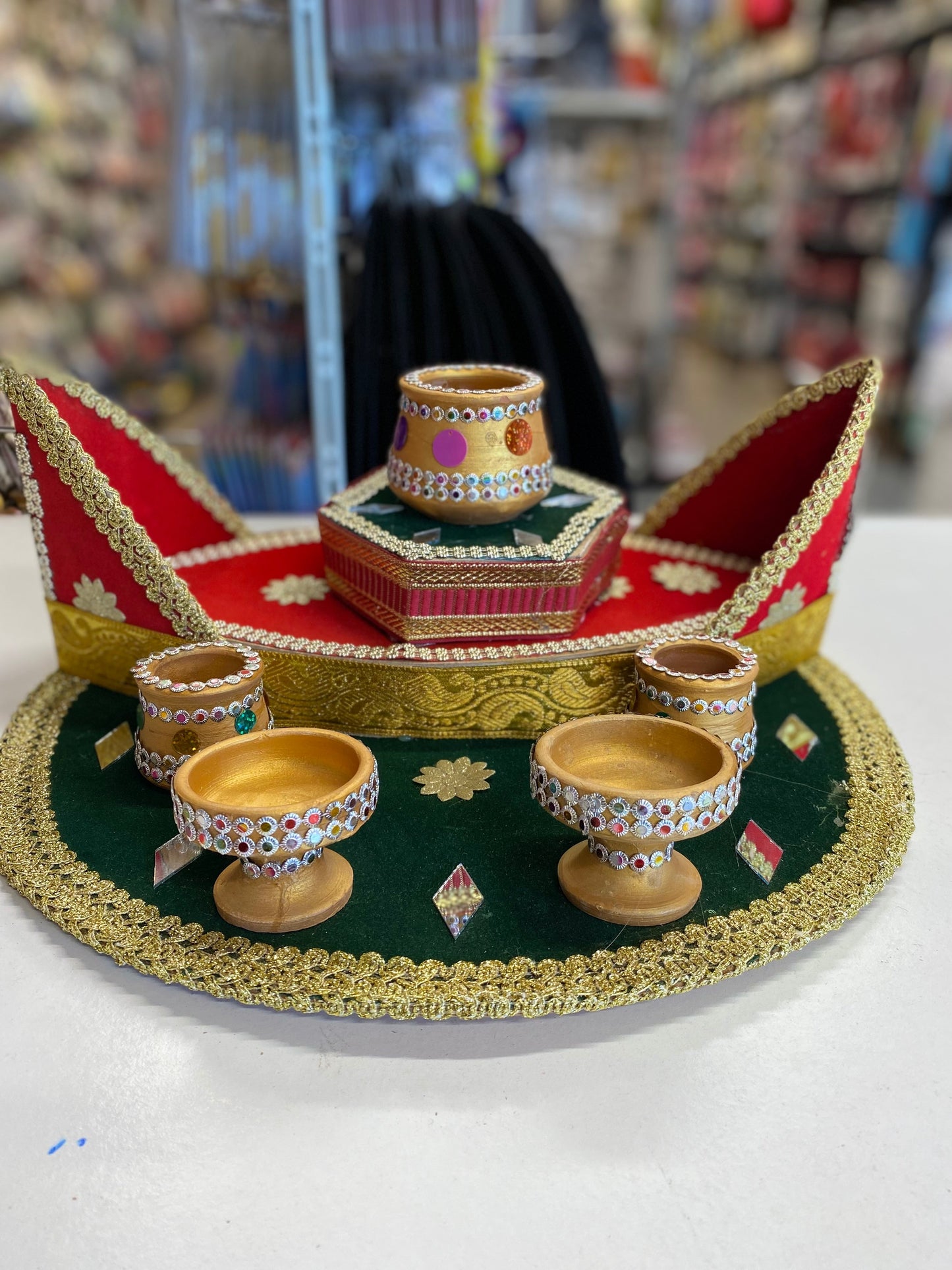 Wedding Decoration Handmade Thali 1pc
