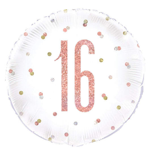 ROSE GOLD "16" 45CM (18") Foil Prismatic Balloon 1pc